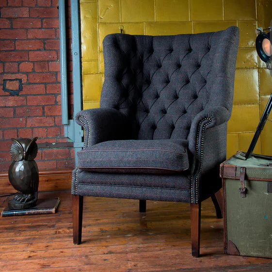 Tetrad Mackenzie Sofas & Chair | Wingback Harris Tweed | Shackletons