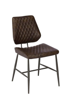 Baker Pair of Dalton Dining Chairs in Dark Brown