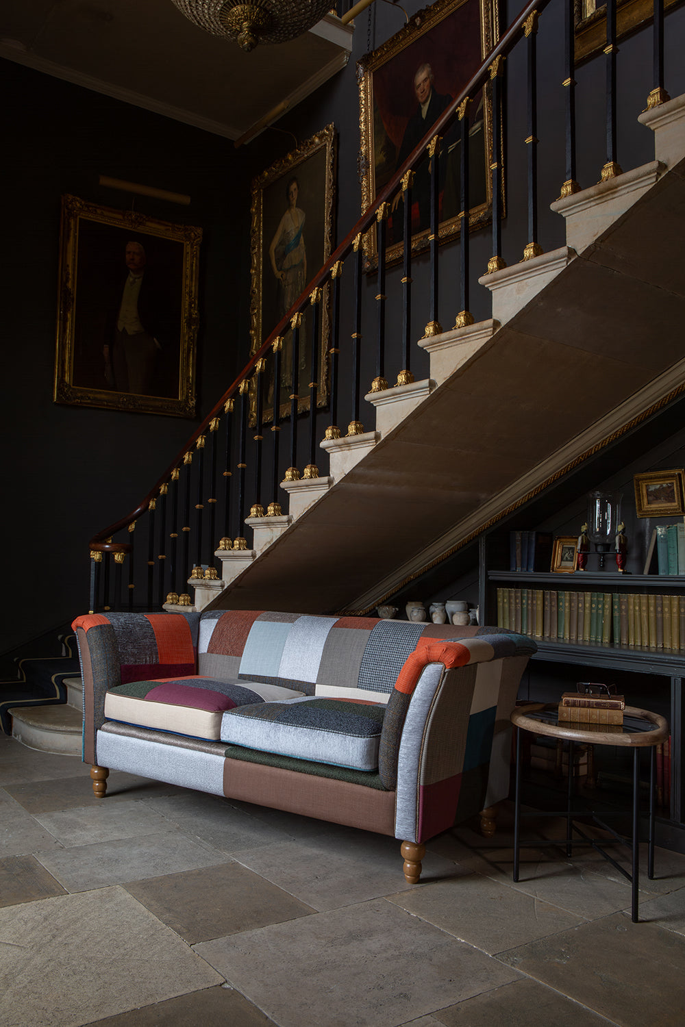 Vintage Sofa Company Granby 2 Seater Plain Back Sofa in Patchwork