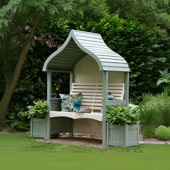 AFK Garden Products Orchard Arbour and Planter Set Sage and Cream