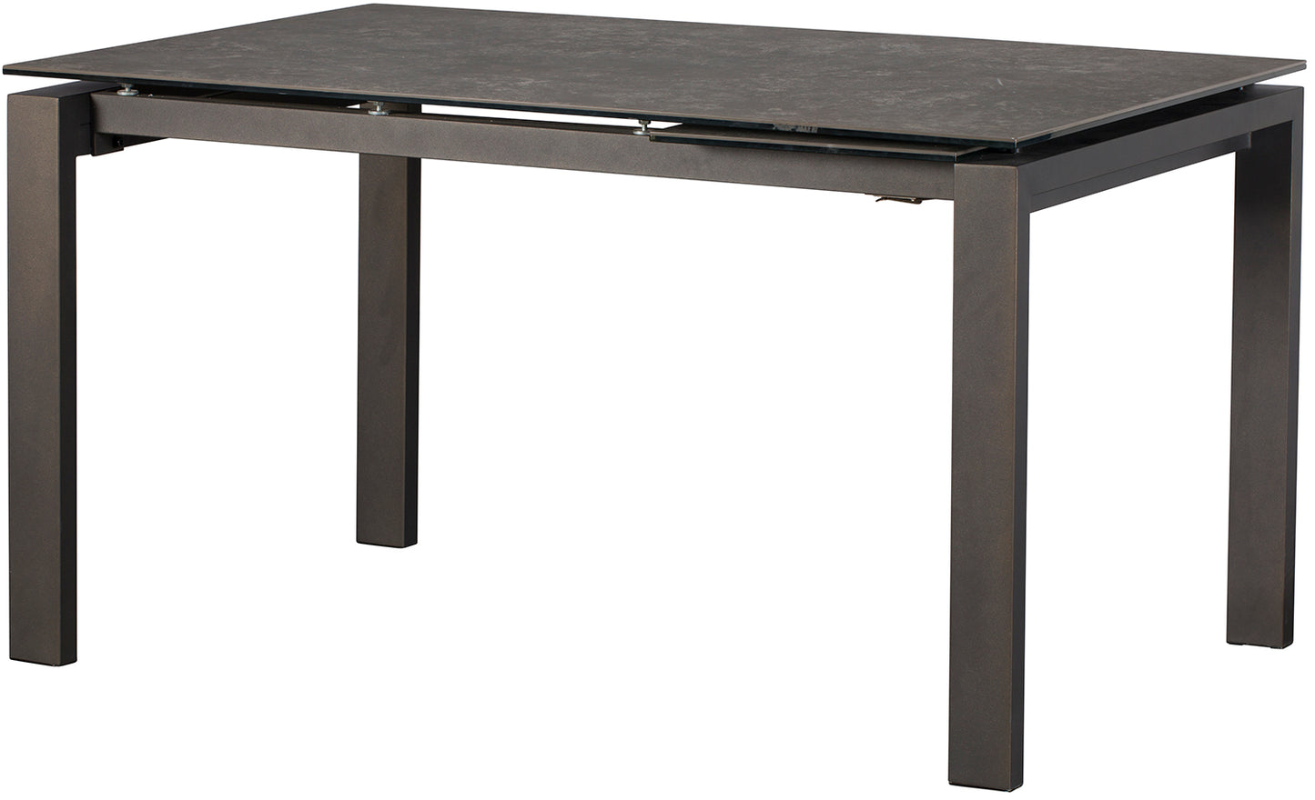 Baker Panama 140cm–180cm Extending Table in Dark Grey features a scratch resistant ceramic top and powder coated aluminium legs