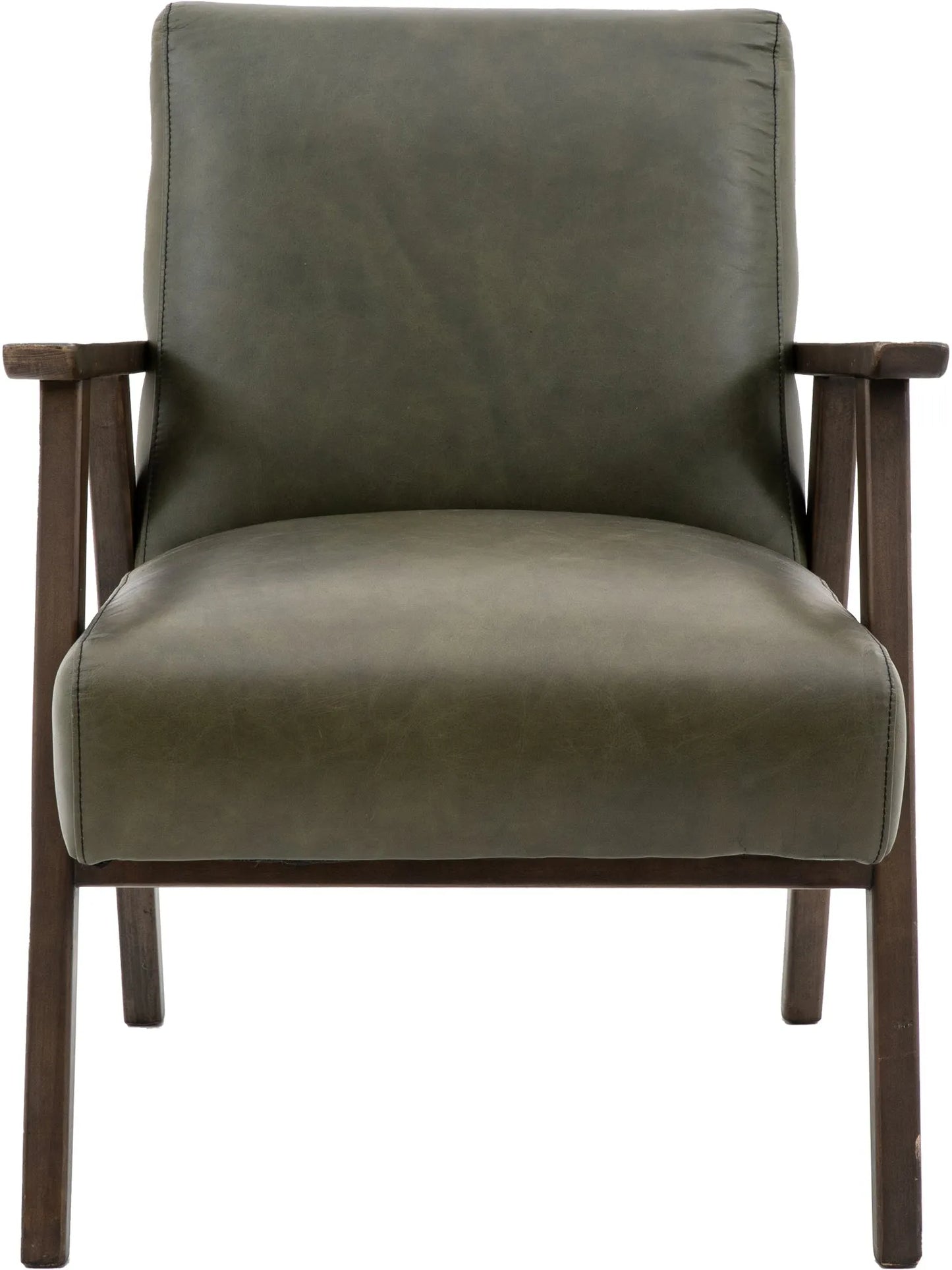 Gallery Direct Neyland Armchair in Heritage Green Leather
