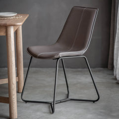 Gallery Direct Pair of Hawking Dining Chairs in Ember