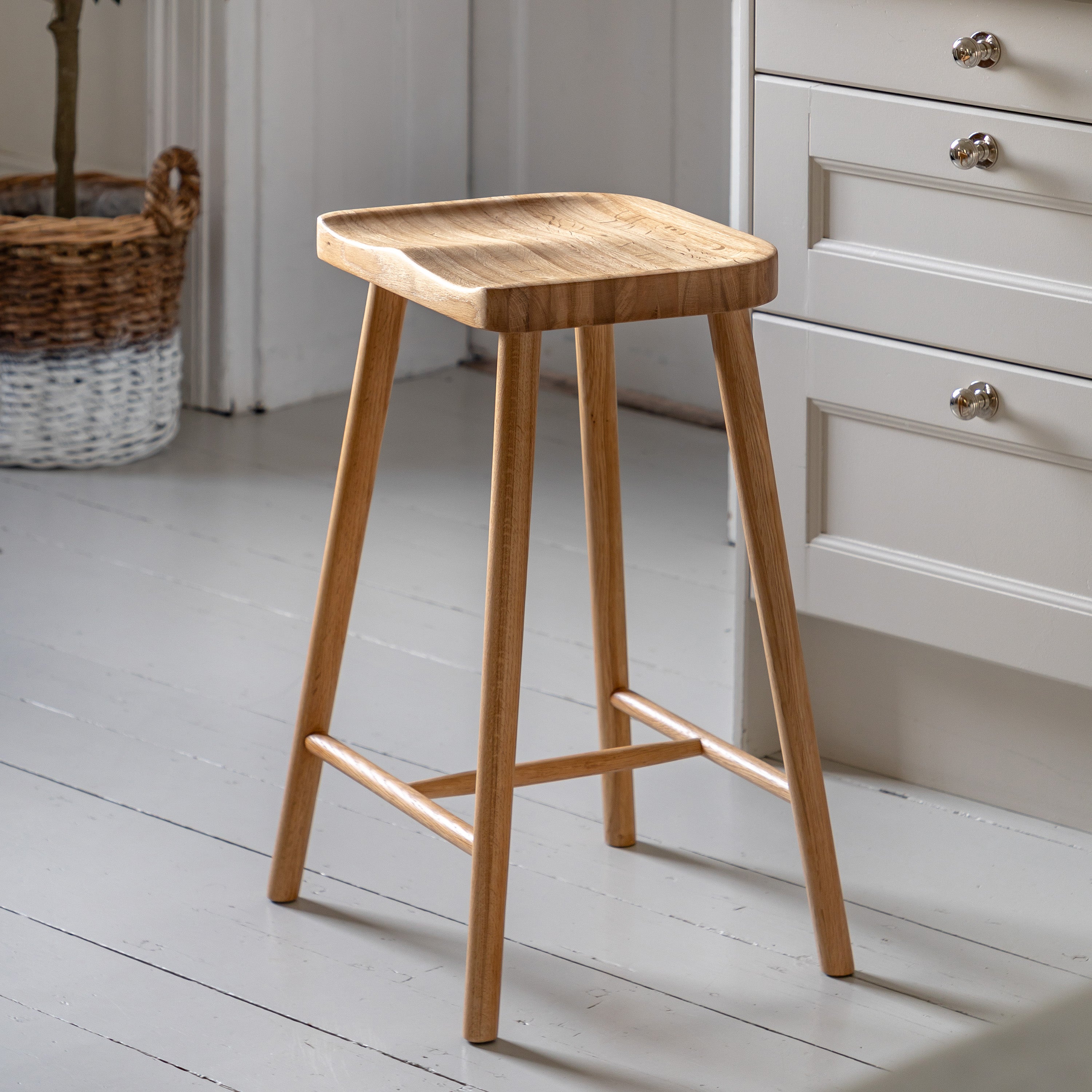 Gallery Direct Tonto Oak Bar Stool | Shackletons