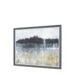 Adrift Framed Artwork by Anthony Waller is an abstract landscape in a grey coordinating frame