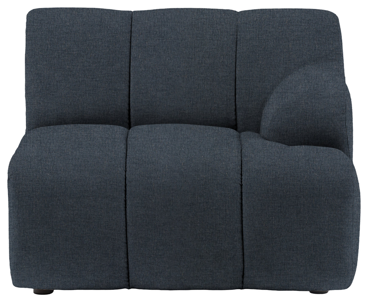Gallery Direct Como RH Arm Module in Willow Waves upholstery, product view