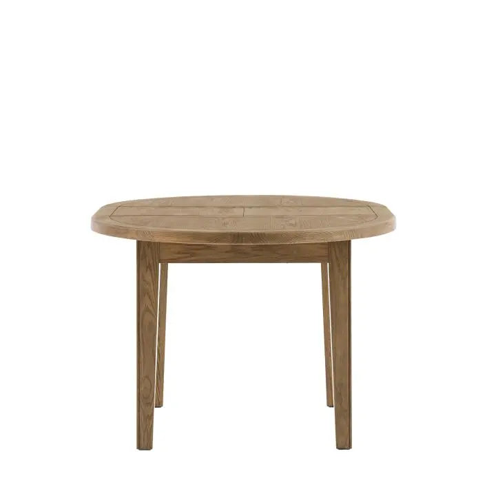 Gallery Direct Hardwick Extending Dining Table with ingenious extending mechanism taking it from a round 4 seater to an oval 6 seat table
