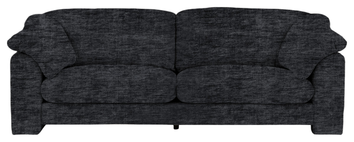 Gallery Direct Kudde 4 Seater Sofa in Celine Battleship upholstery, front view