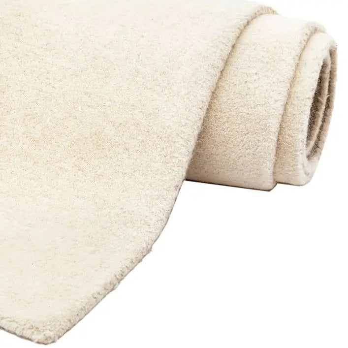 Gallery Direct Romney Lambswool Rug measuring 2000x2900mm is a hand tufted New Zealand wool cream area rug with geometric pattern
