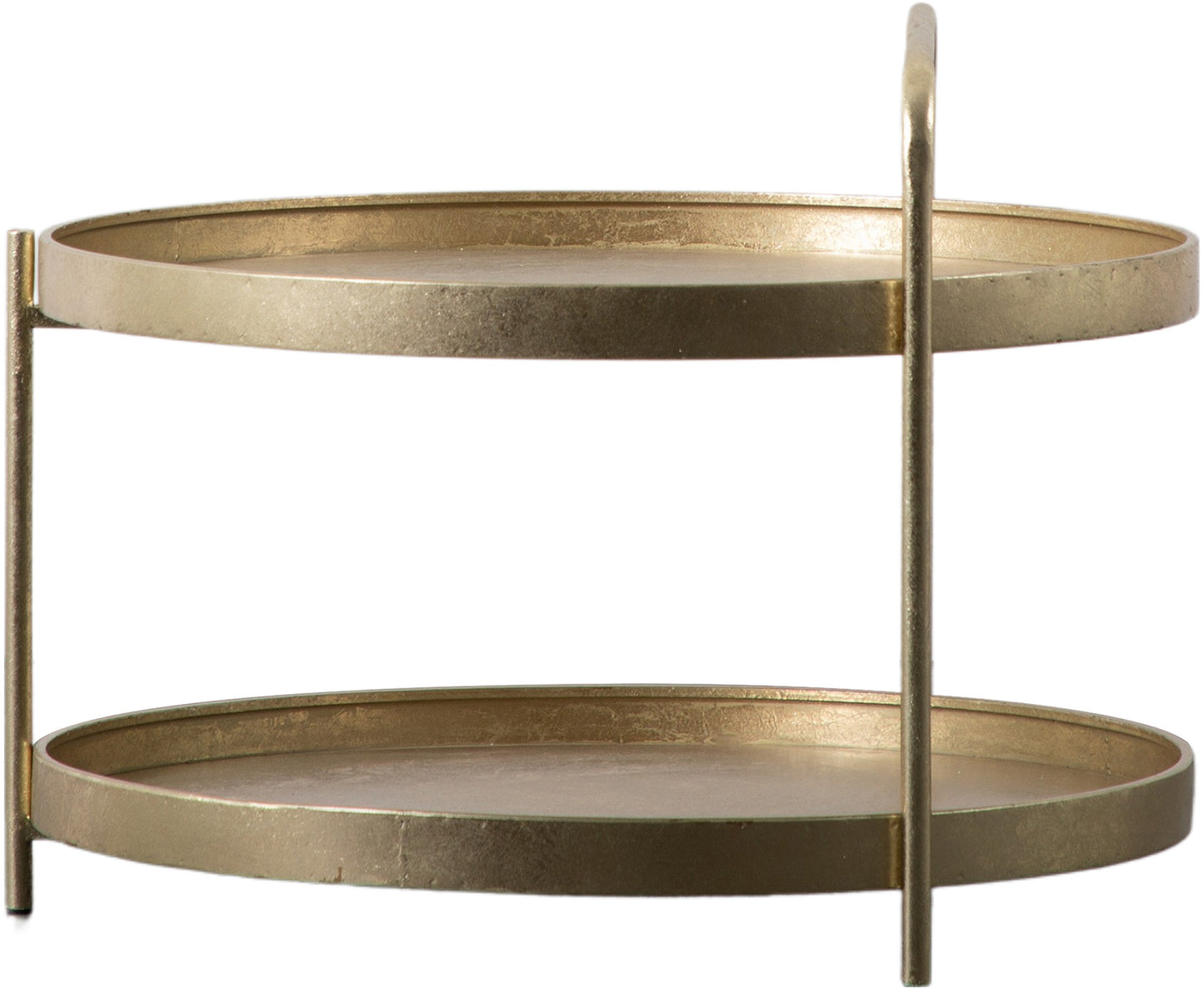 Gallery Direct Sennen Coffee Tray Table with a Gold leaf finish on a metal frame with side handle