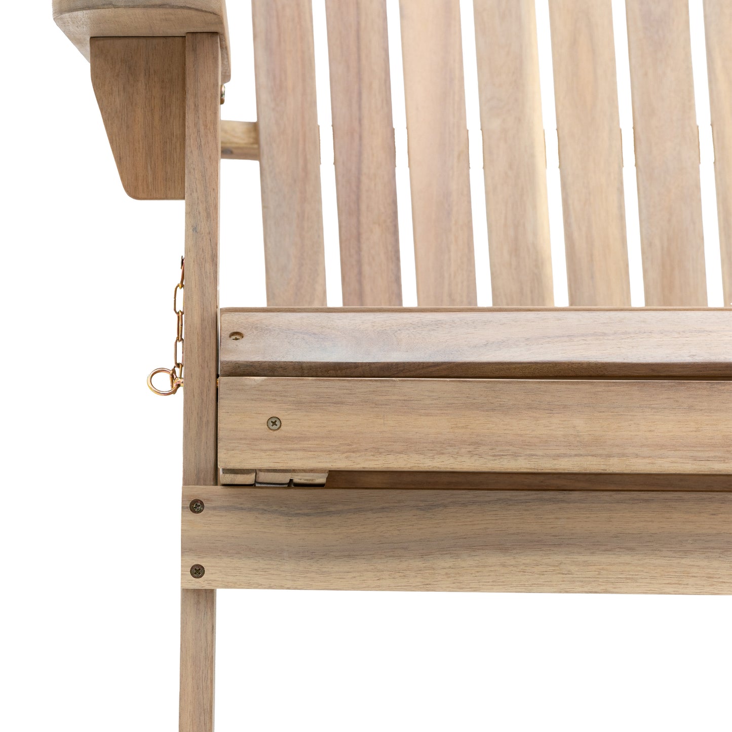 Gallery Garden Aspri Lounge Chair with an integrated pull out Footstool in a natural acacia wood with an oiled finish