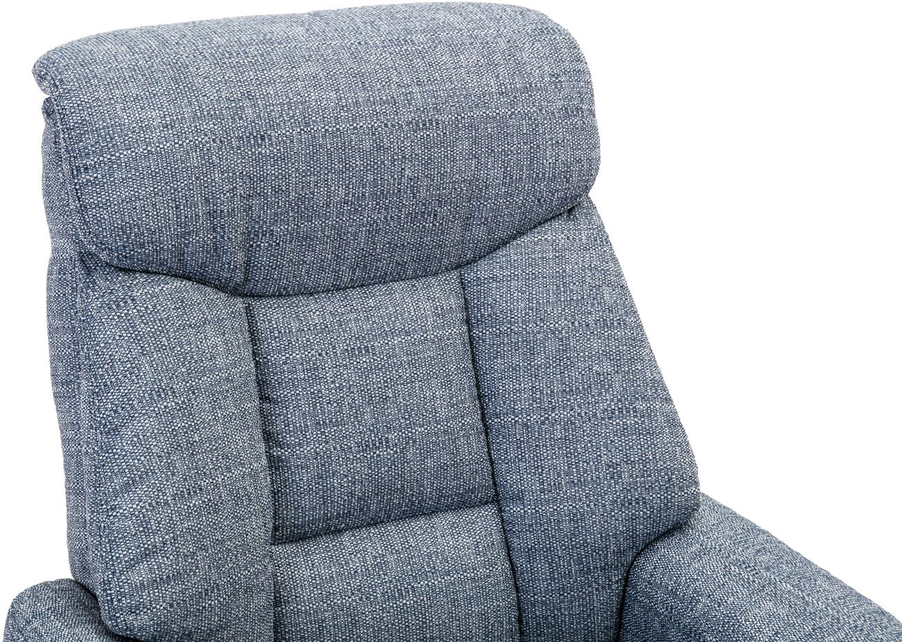 Global Furniture Alliance Biarritz Swivel Recliner Chair in Lisbon Marine blue padded upholstery