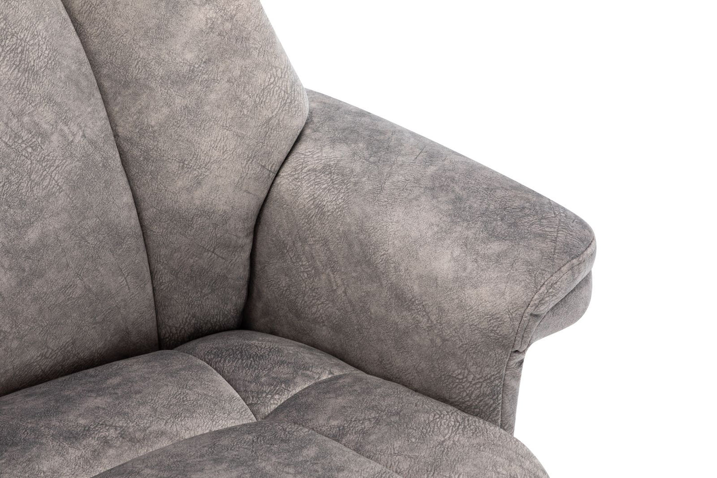 Global Furniture Alliance Denver Chair in Elephant grey coloured padded fabric