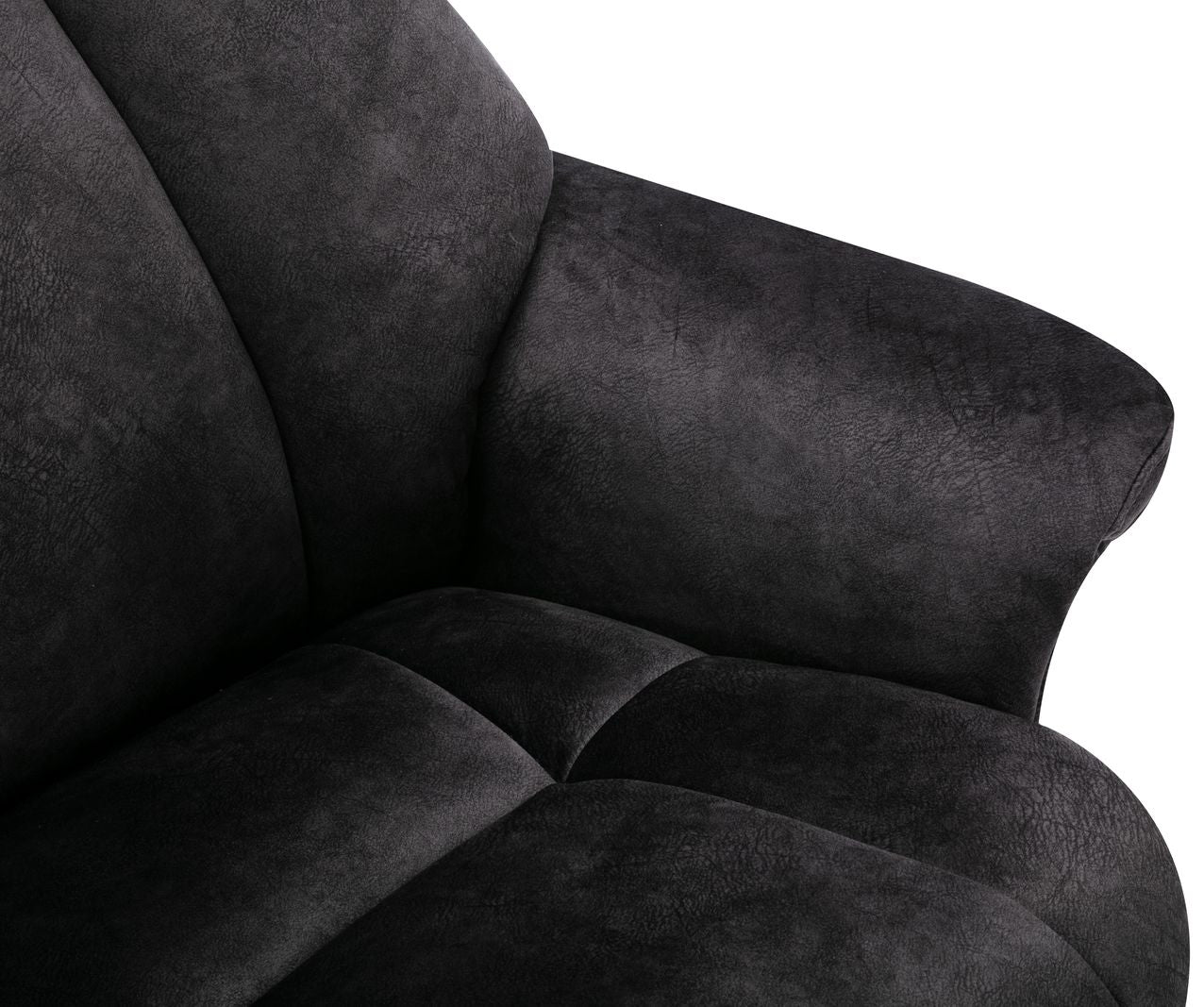 Global Furniture Alliance Denver Chair in Liquorice colour soft touch Fabric