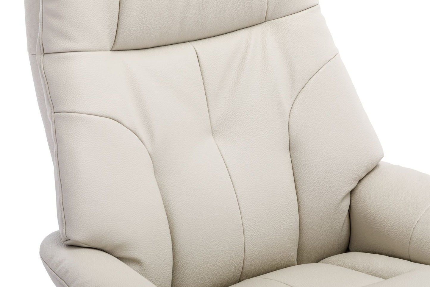 Global Furniture Alliance Dubai Chair in Mushroom colour soft padded faux leather