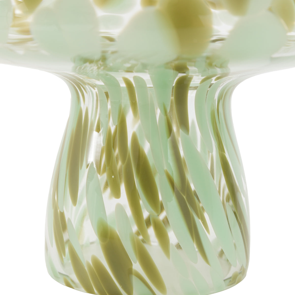Gallery Direct Confetti Glass Mushrooms Set of 2 Forest Green - image 7