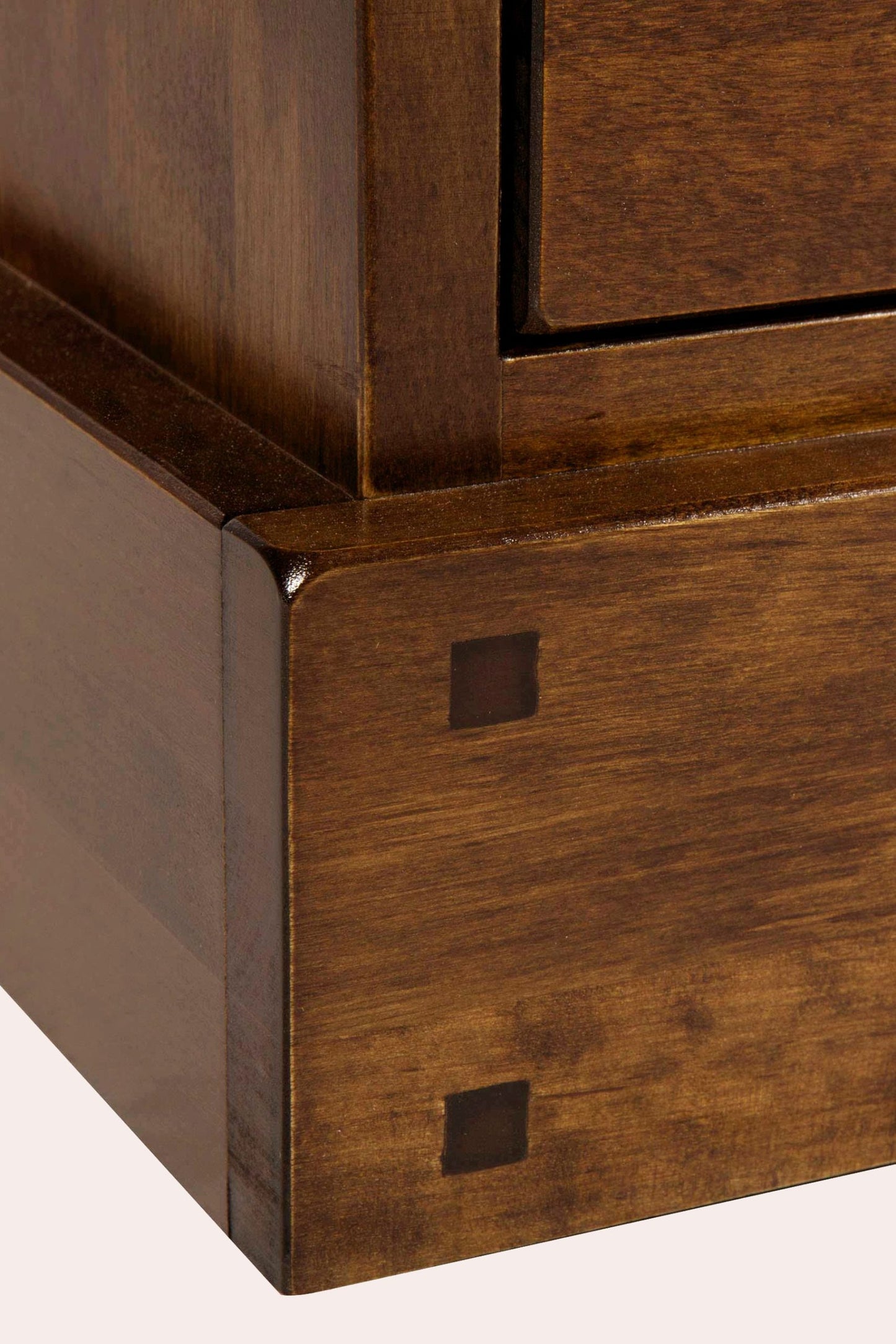 Laura Ashley Garrat 5 Drawer Chest crafted from solid birch wood in a deep chestnut finish