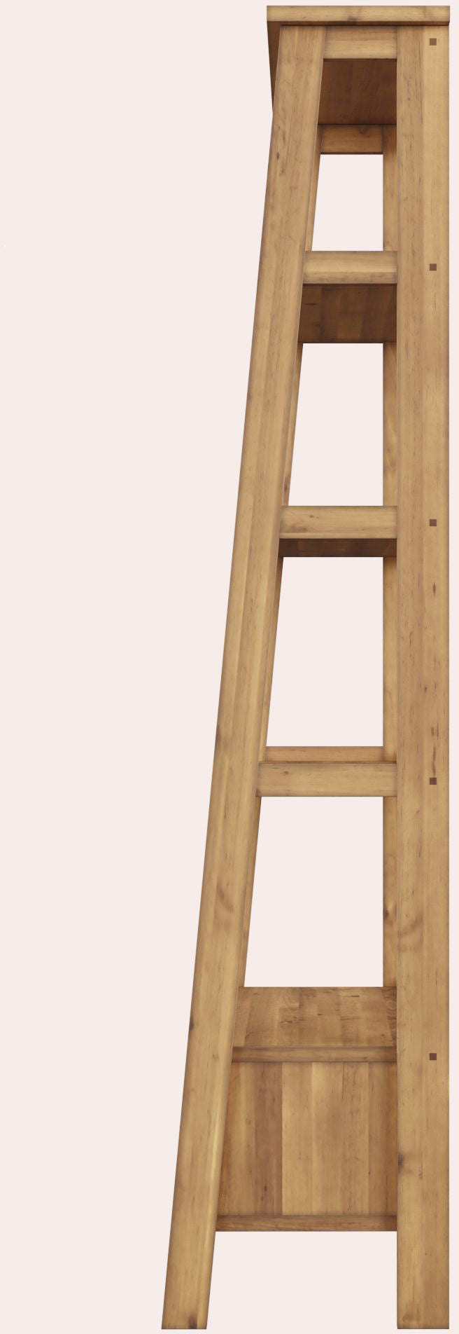 Laura Ashley Garrat ladder shelf in honey finish combining classic craftsmanship with practical open storage and drawer base.