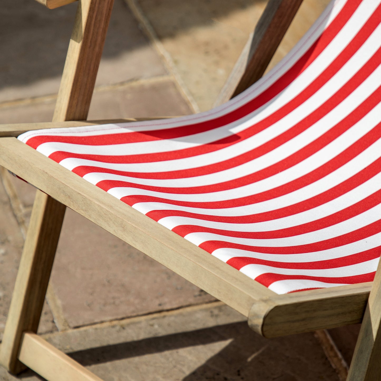 Gallery Garden Red Stripe Deck Chair