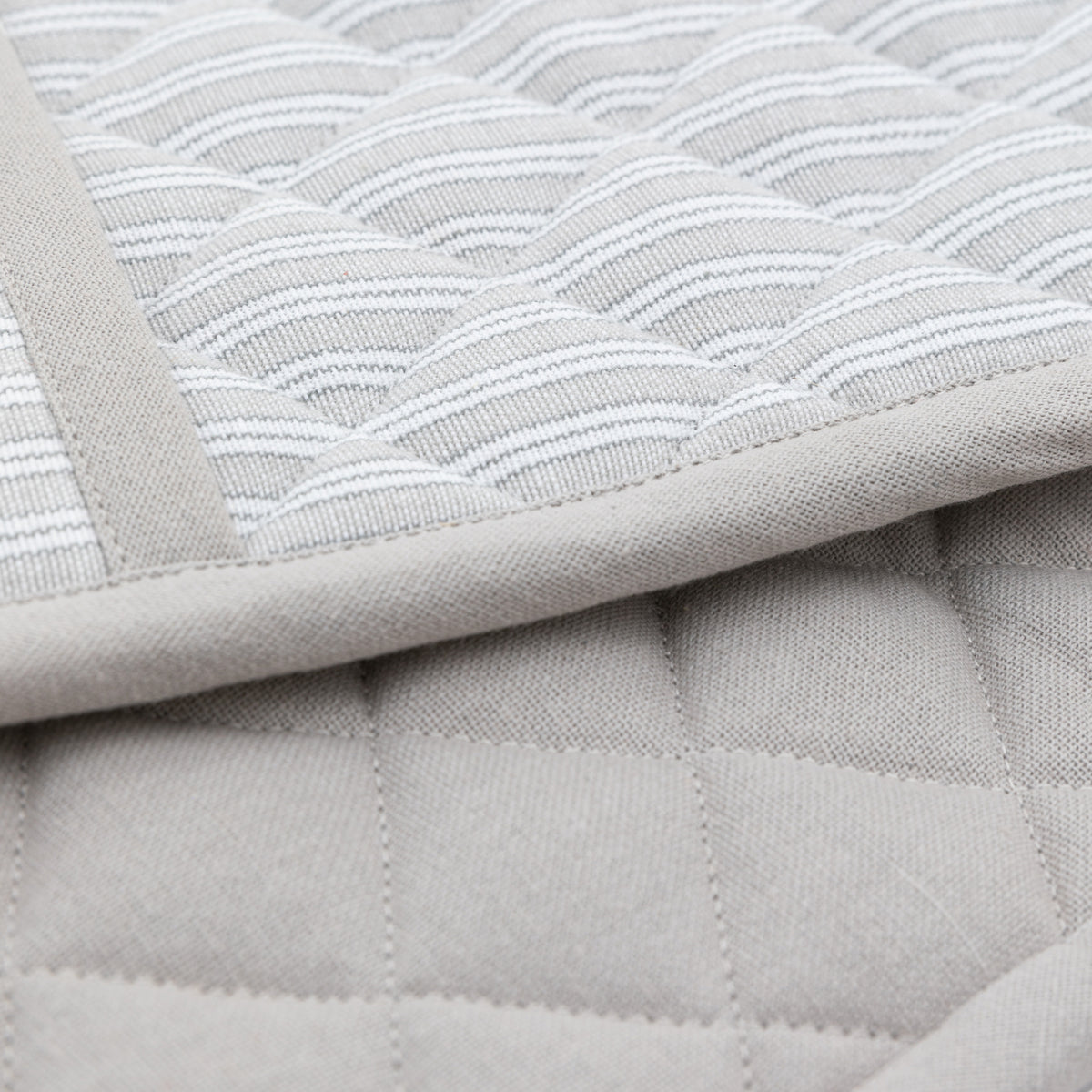 Gallery Direct Woven Striped Double Oven Glove Grey - image 4
