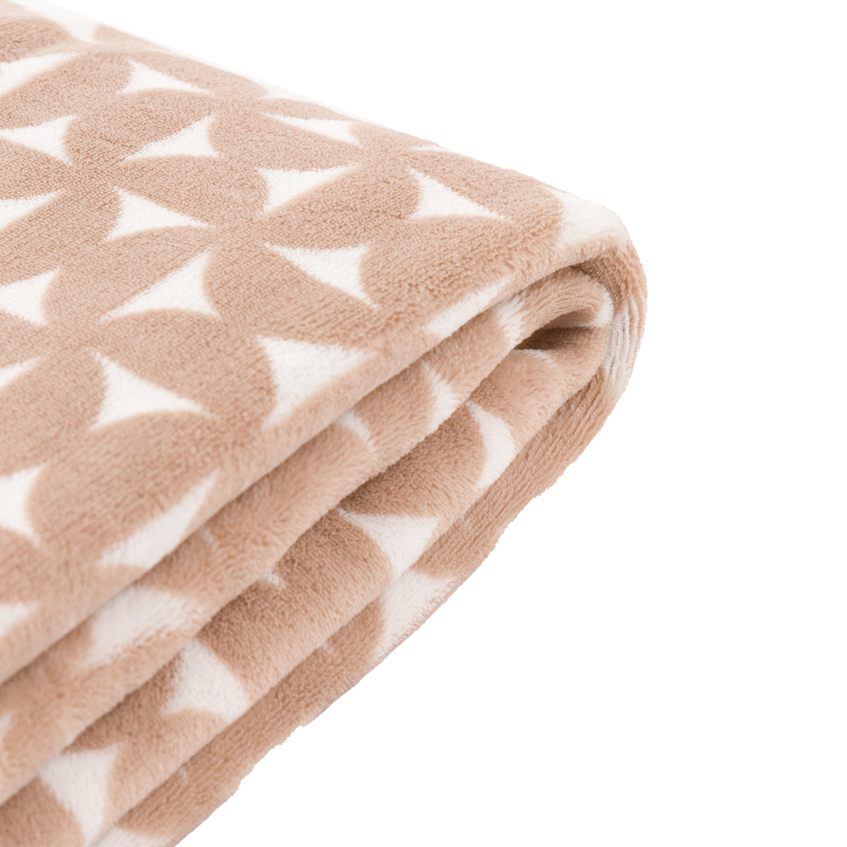 Gallery Direct Modern Geo Flannel Throw Taupe - image 7