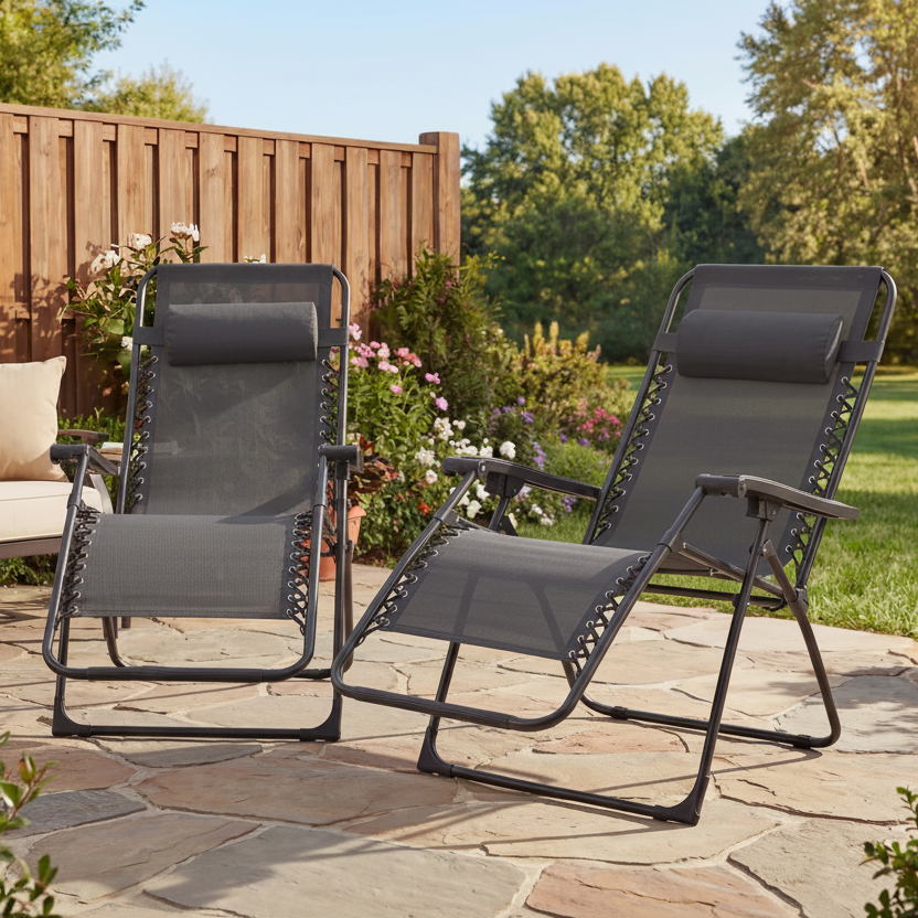 Royal Garden Zero Gravity Relaxer Duo Set in Charcoal