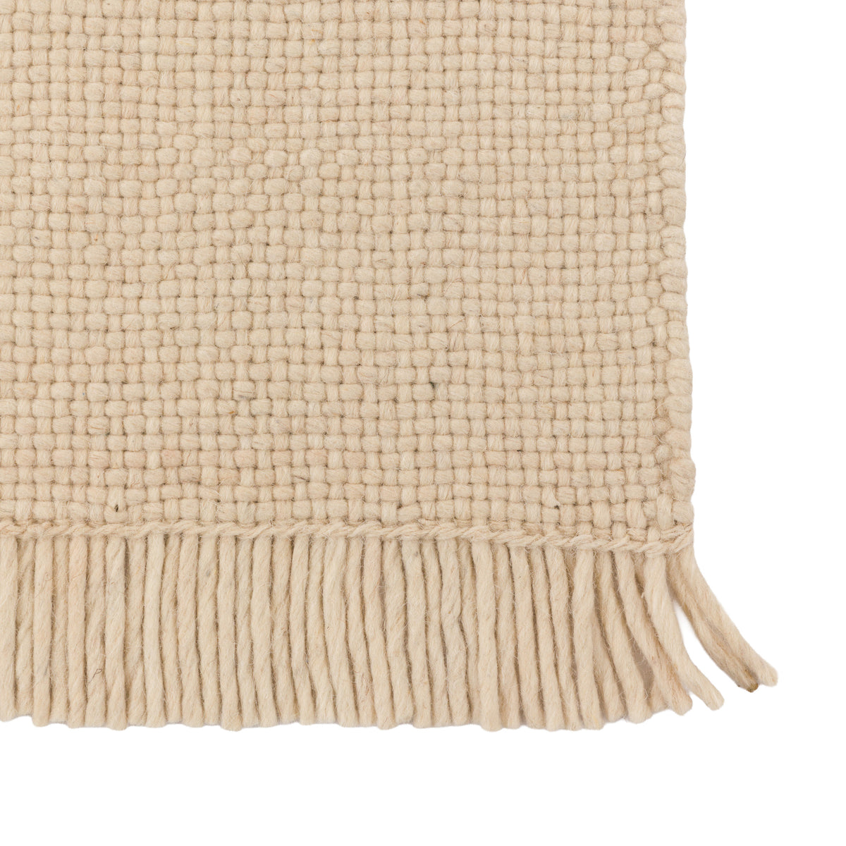 Gallery Direct Amara Rug Cream - corner and edge showing woven texture and finishing