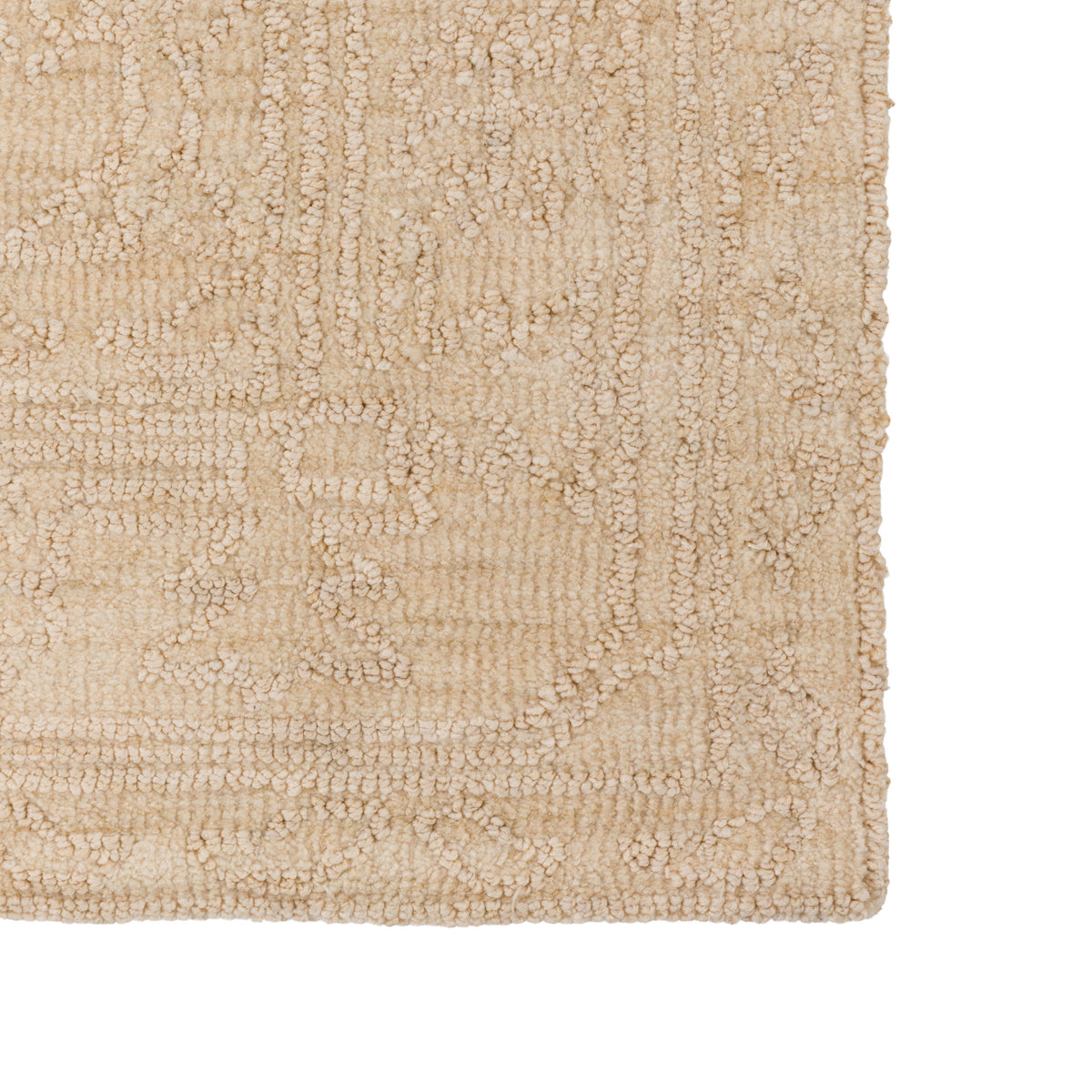 Gallery Direct Orla Rug Cream - corner and edge showing woven texture and finishing