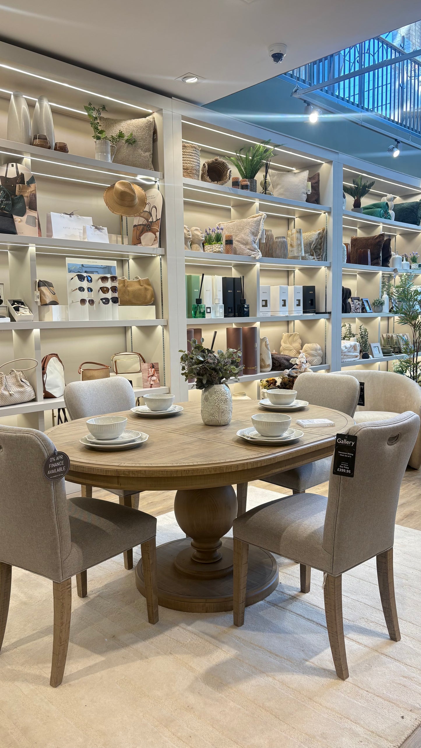 Gallery Direct Vancouver Round Extending Dining Table