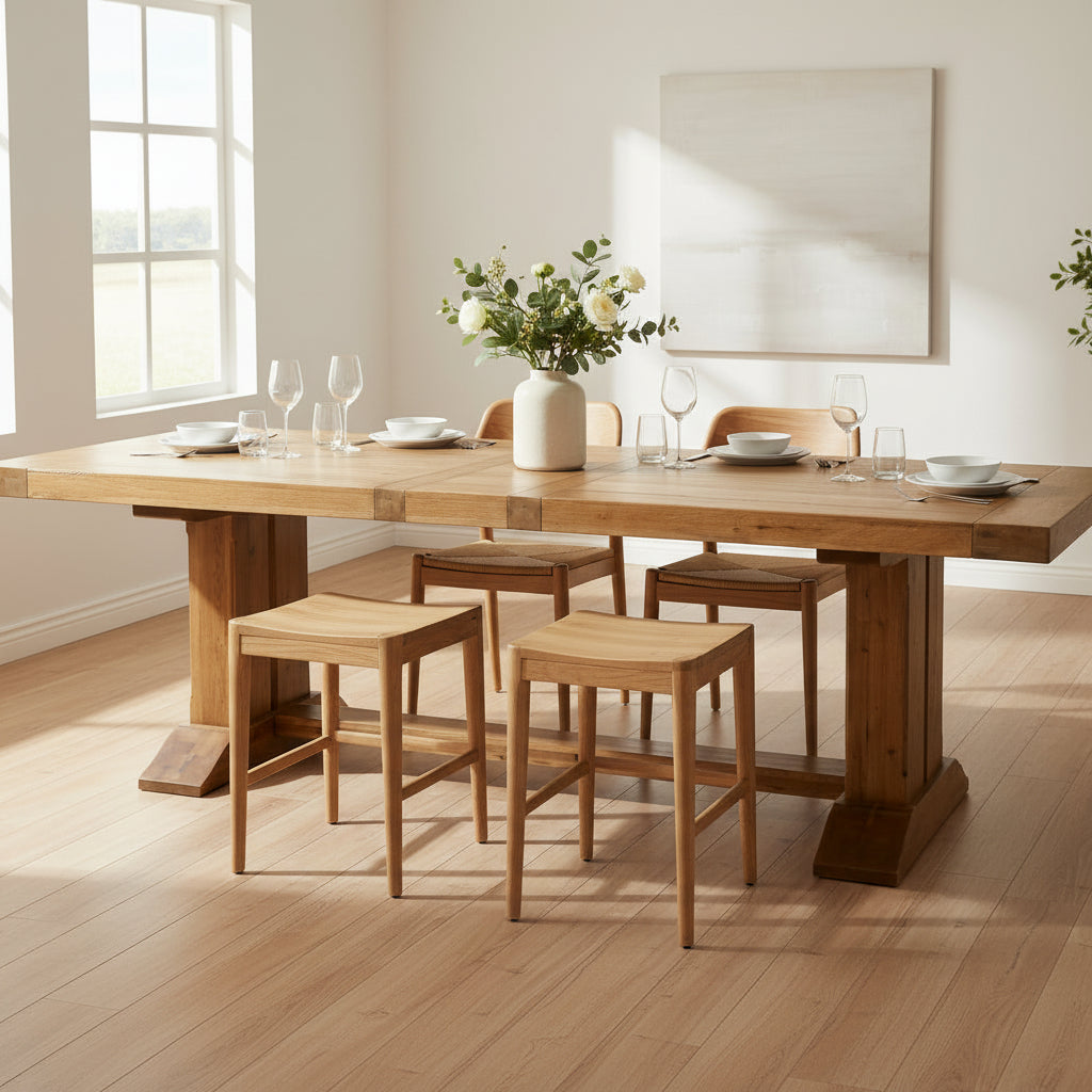 Carlton Furniture Windermere Monastery Extending Dining Table Natural
