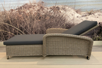 4 Seasons Outdoor Somerset Single Sunbed  in Pure Weave