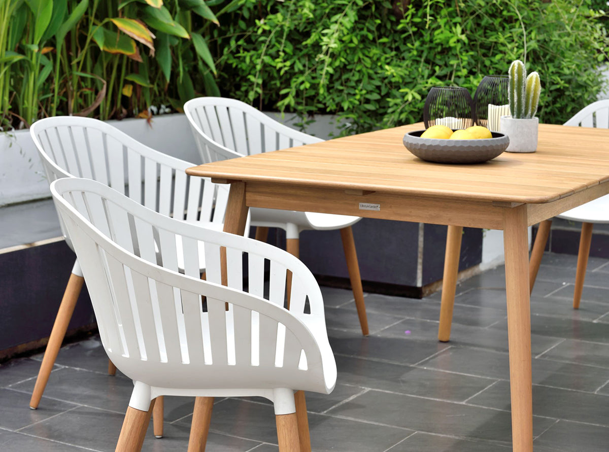 LifestyleGarden Nassau DuraOcean 6 Seat Rectangular Dining Set – Oatmeal