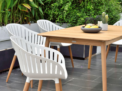 LifestyleGarden Nassau DuraOcean 6 Seat Rectangular Dining Set – Oatmeal