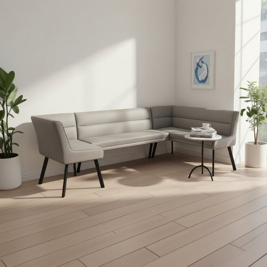 Baker Laura Corner Bench Right in Grey