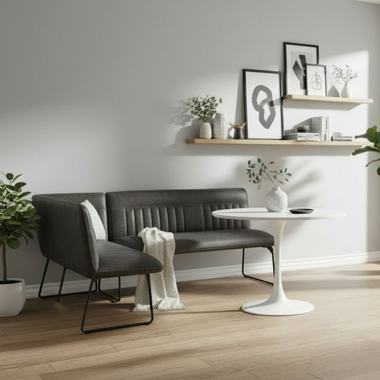 Baker Cooper Corner Bench Left in Grey