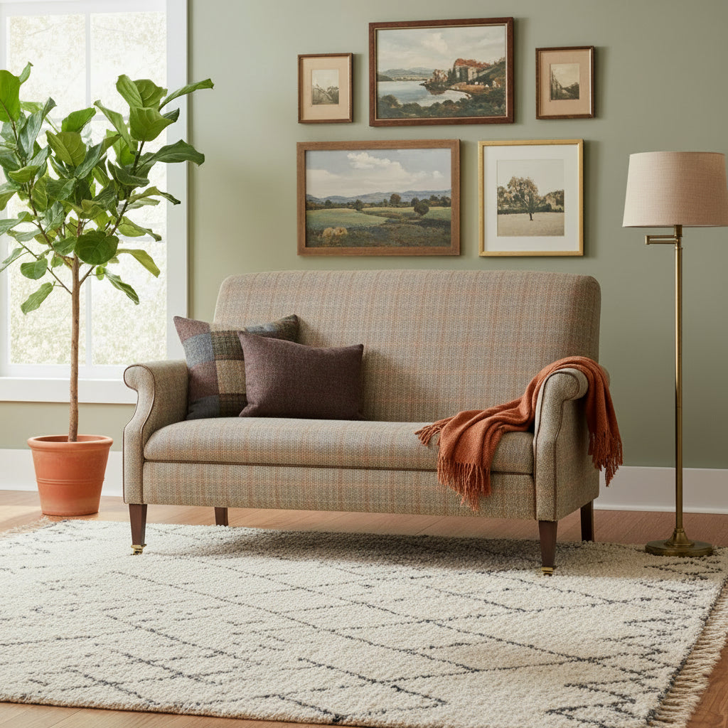 Tetrad Bowmore Compact Sofa in Bracken Herringbone Fabric