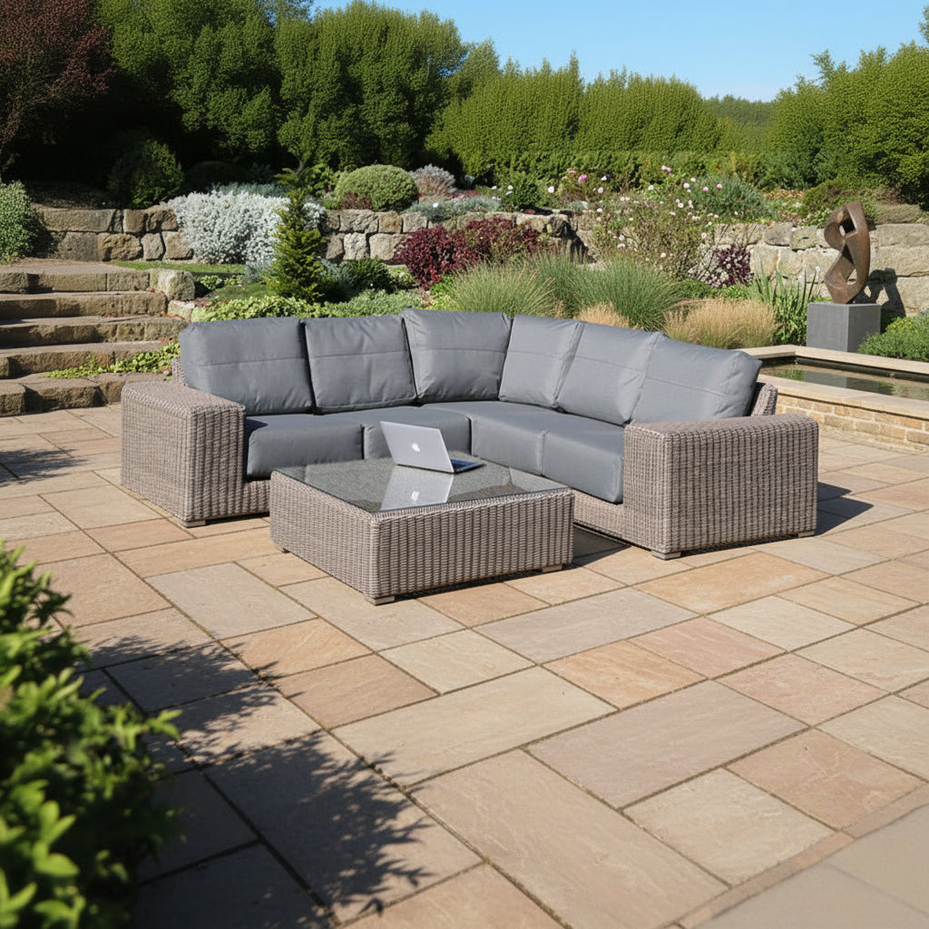 4 Seasons Outdoor Kingston Corner Set in Pure Weave