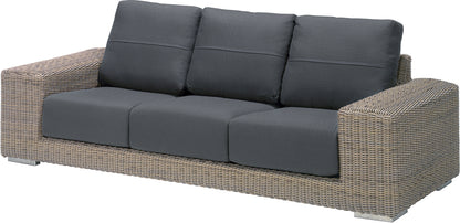 4 Seasons Outdoor Kingston 3 Seat Lounge Sofa in Pure Weave