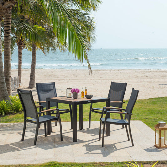 LifestyleGarden Panama 4 Seat Stacking Dining Set – Weathernet