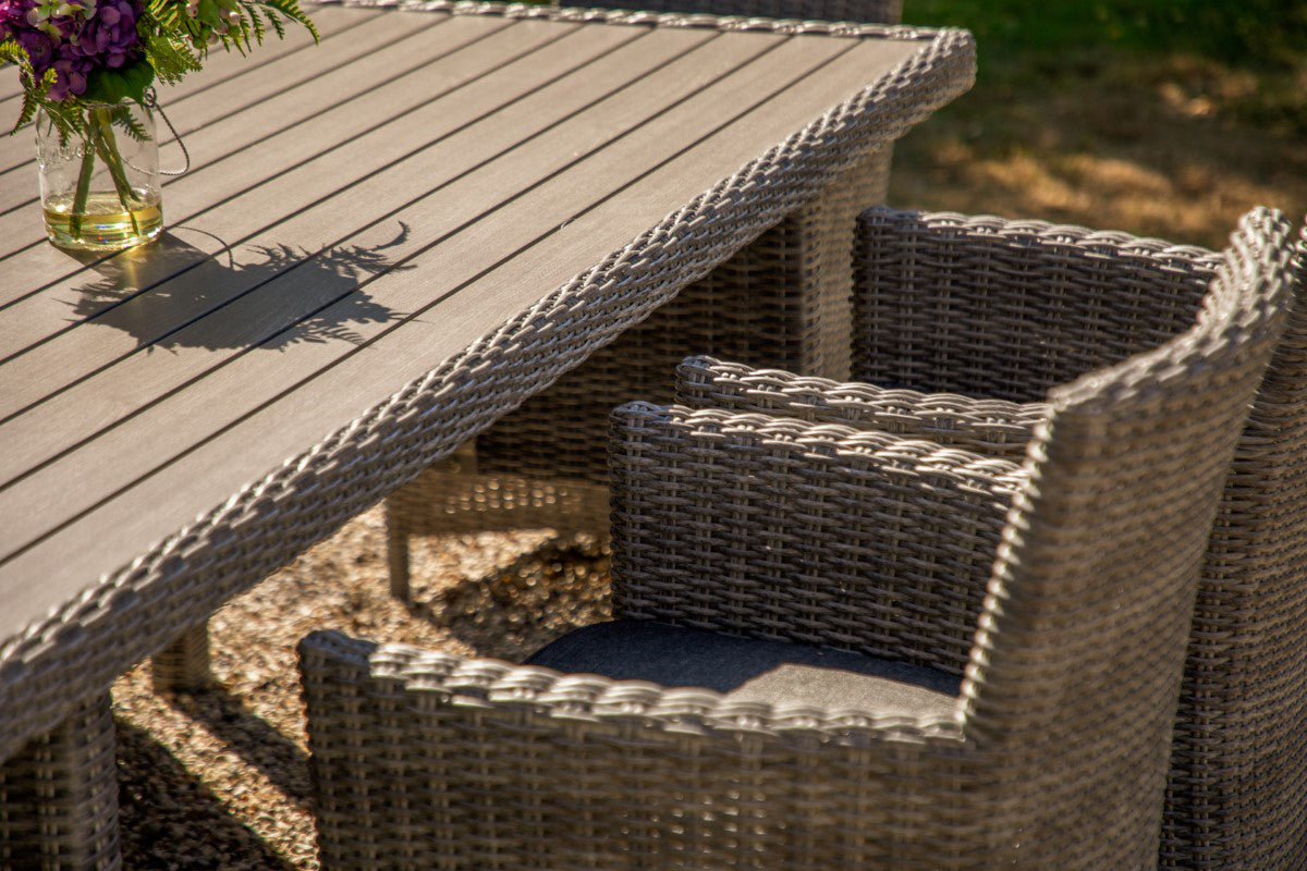 Bermuda 6 Seat Dining Set in Grey Weave