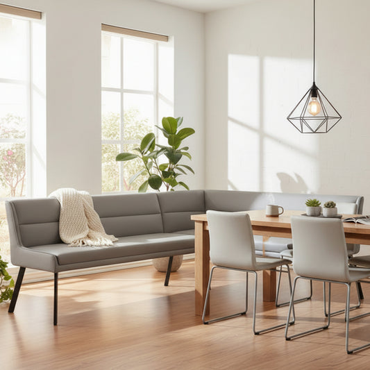 Baker Laura Corner Bench Left in Grey