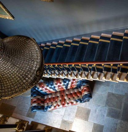 Vintage Sofa Company Chester Union Jack 2 Seat Chesterfield Sofa in Leather