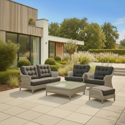 4 Seasons Outdoor Valentine Lounge Set with Footstool