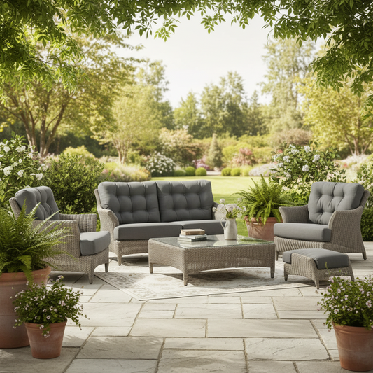 4 Seasons Outdoor Valentine Lounge Set with Footstool