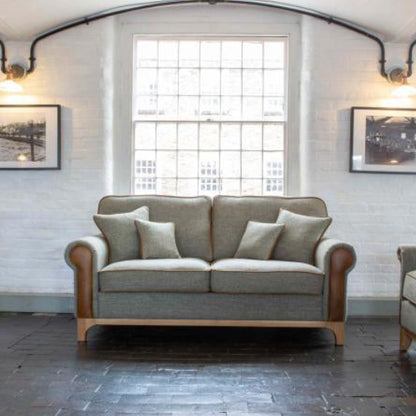 Vintage Sofa Company Lowther 2 Seat Sofa in Lowland Thistle Harris Tweed Fabric