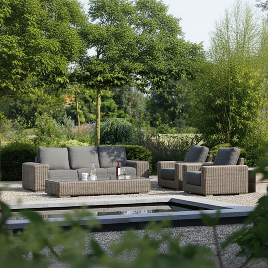 4 Seasons Outdoor Kingston Lounge Set in Pure Weave