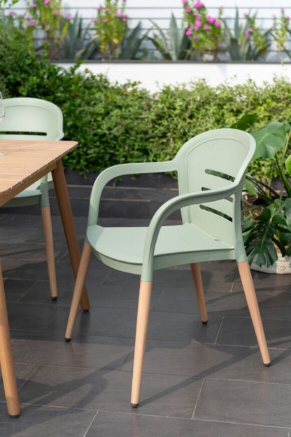 LifestyleGarden Onyx 4 Seat Dining Set Green