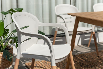 LifestyleGarden Onyx 6 Seat Dining Set White