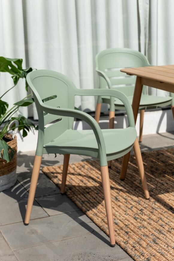 LifestyleGarden Onyx 6 Seat Dining Set Green