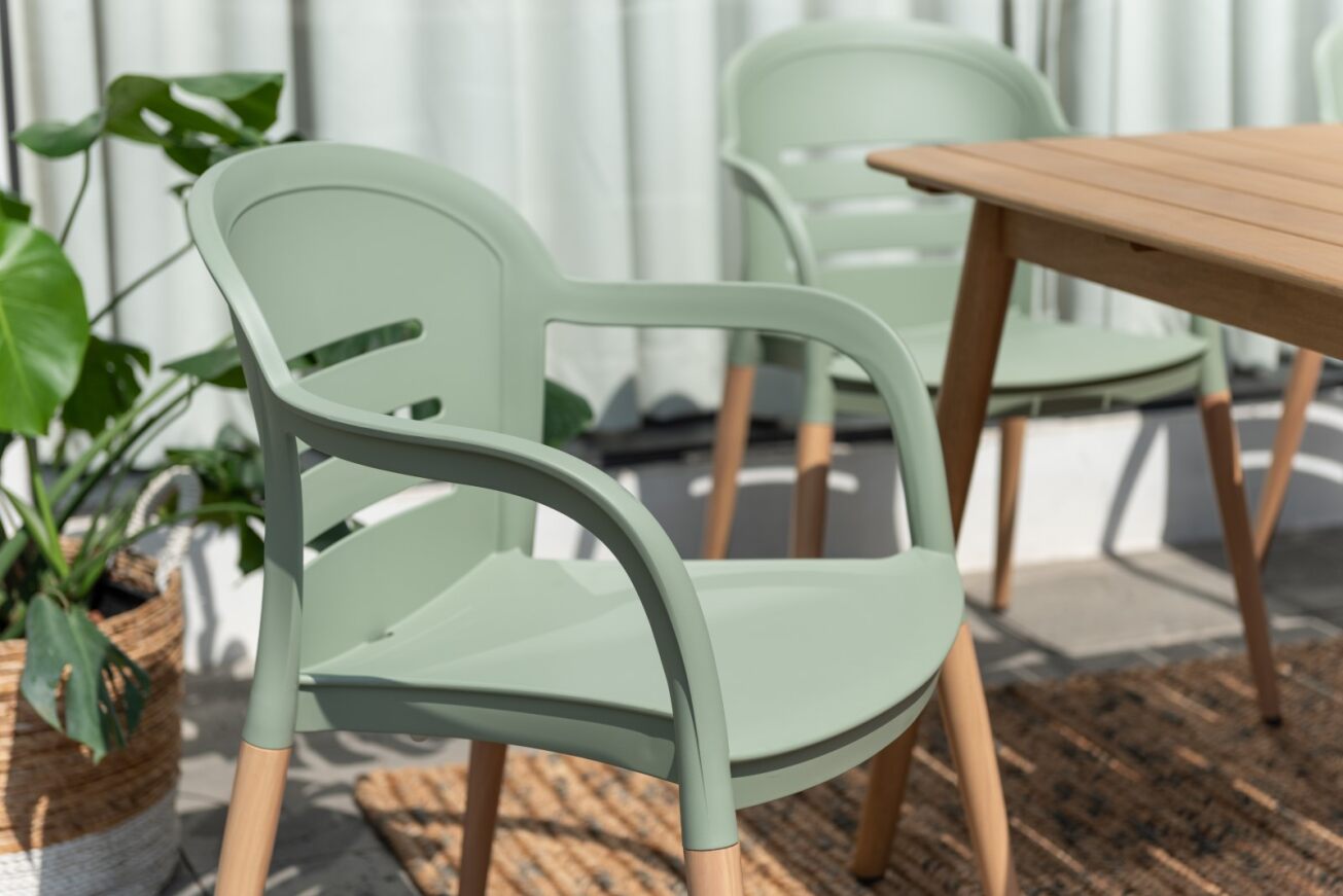 LifestyleGarden Onyx 6 Seat Dining Set Green
